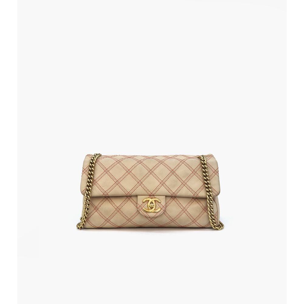 CHANEL Pink Wildstitch Shoulder Bag A-A22607
